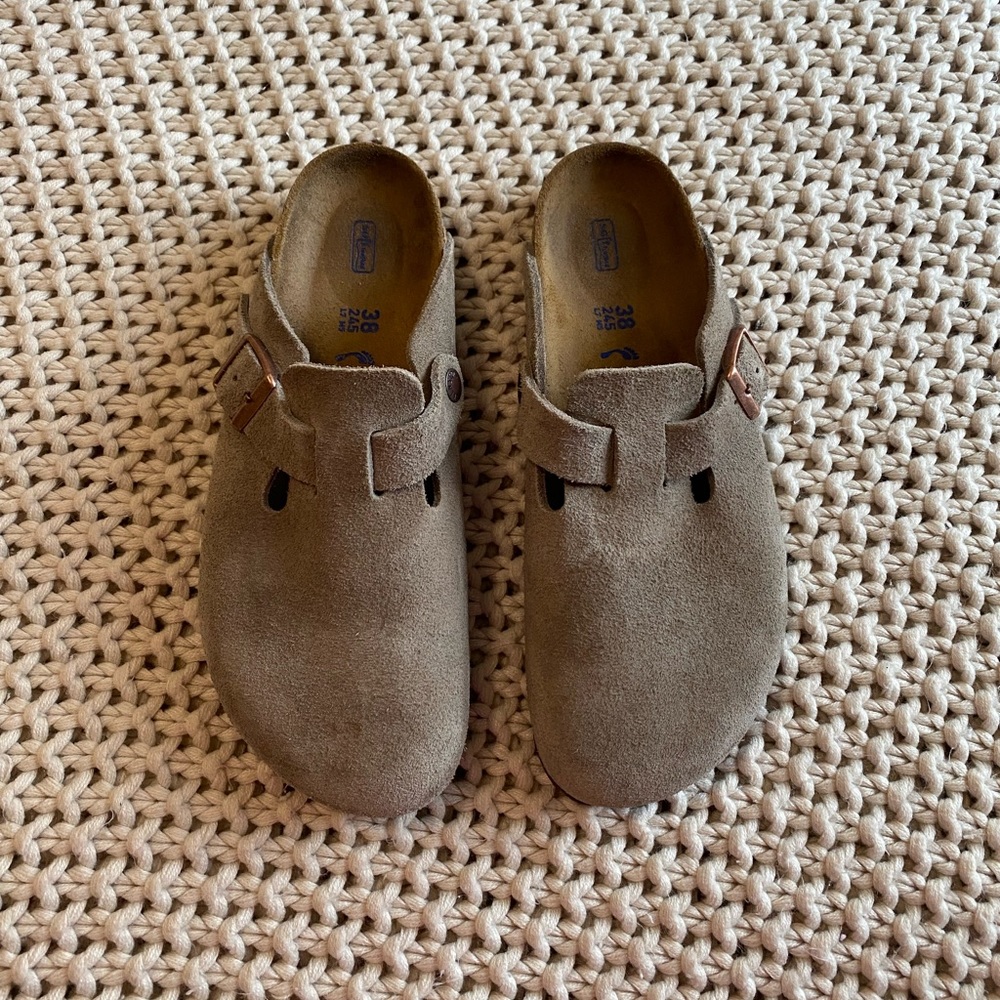 Birkenstock Boston taupe suede